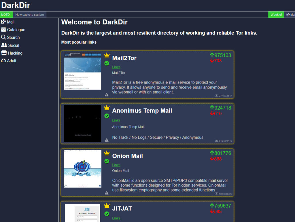 DarkDir Onion Directory