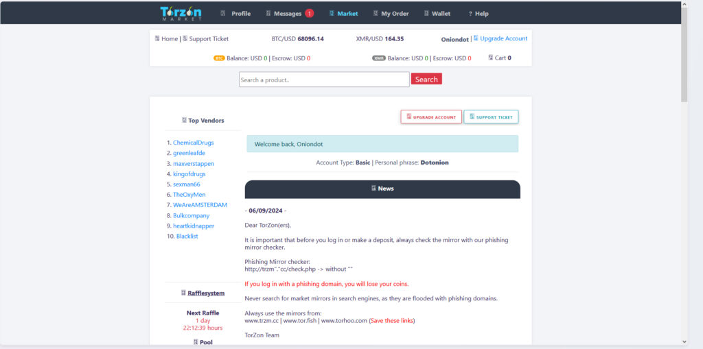 Torzon Darknet Market Links